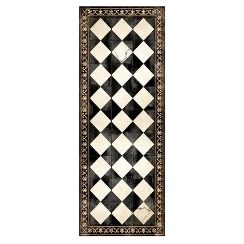 베이자플로우 갬빗 체스 PVC 타일 러그 - Gambit Chess, 12size(예약판매/선주문후 50일 소요)