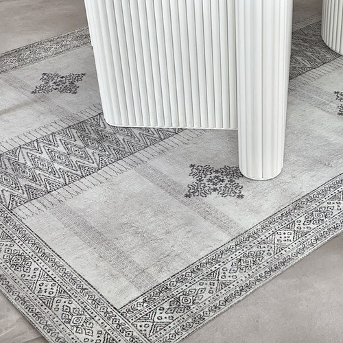 베이자플로우 에마 PVC 러그 - Ema White, 120x195cm