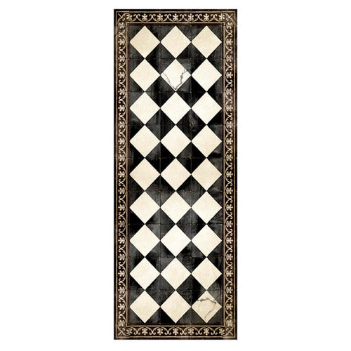 베이자플로우 갬빗 체스 PVC 타일 러그 - Gambit Chess, 50x120cm