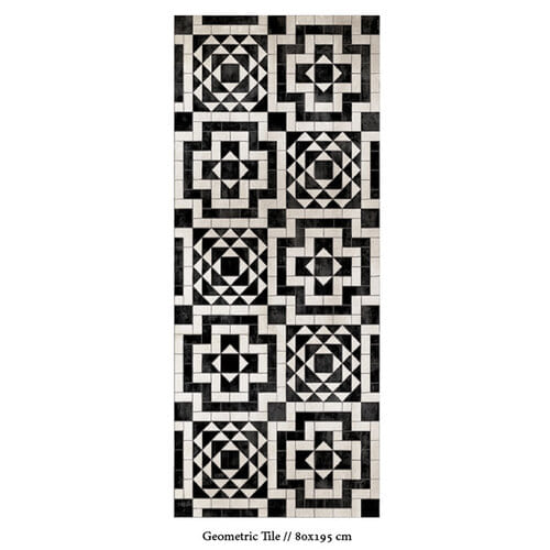 베이자플로우 지오메트릭 PVC 러그 - Geometric Tile, 180x260cm(예약판매/선주문후 50일 소요)