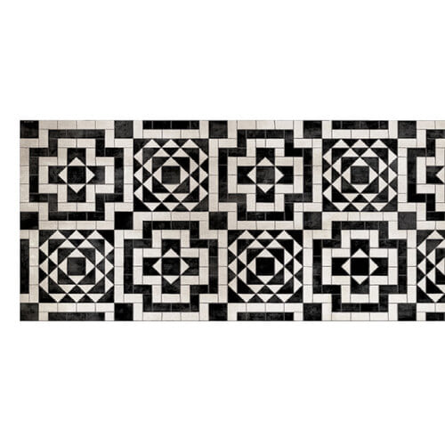 베이자플로우 지오메트릭 PVC 러그 - Geometric Tile, 80x195cm(예약판매/선주문후 50일 소요)