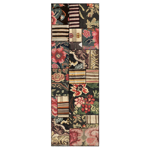 베이자플로우 퀼트 킬림 플라워 PVC 러그 - Quilt Kilim Flower, 80x195cm(예약판매/선주문후 50일 소요)