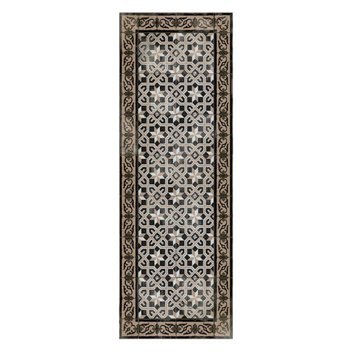 베이자플로우 고딕 PVC 타일 러그 - Gothic Anicent tile Cement, 12size(예약판매/선주문후 50일 소요)
