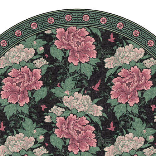 베이자플로우 블루민 마블러스 브러쉬 그린 라운드 PVC 러그 - Bloomin’ Marvellous Blush Green Round, 140cm(예약판매/선주문후 50일 소요)