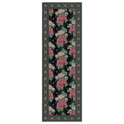 베이자플로우 블루민 마블러스 브러쉬 그린 PVC 러그 - Bloomin’ Marvellous Blush Green, 60x180cm(예약판매/선주문후 50일 소요)