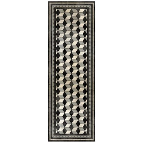 베이자플로우 바우하우스 실버 PVC 러그 - Bauhaus Silver, 60x180cm(예약판매/선주문후 50일 소요)
