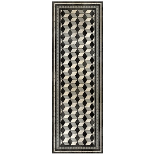 베이자플로우 바우하우스 실버 PVC 러그 - Bauhaus Silver, 68x120cm(예약판매/선주문후 50일 소요)